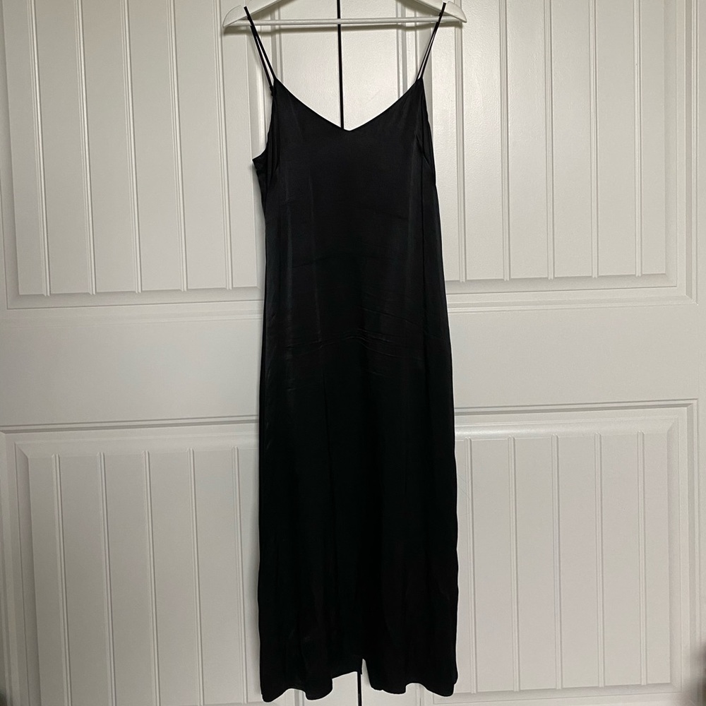 & Other Stories Black Midi dress